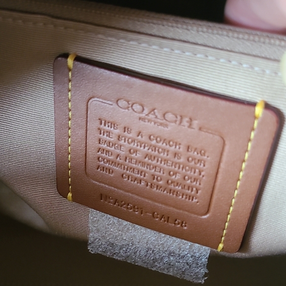 Coach White and Purple Floral Satchel - Picture 3 of 5